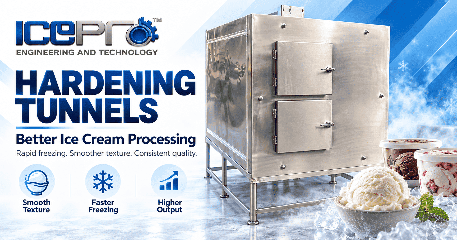 How Hardner Roced / Tunnel Type Improves Ice Cream Processing